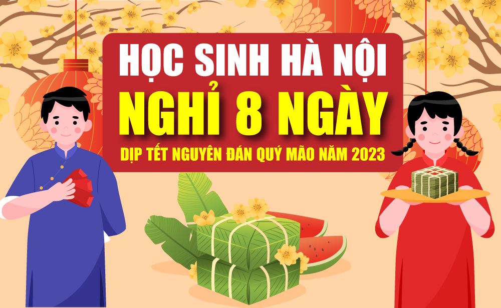 Học sinh Hà Nội nghỉ 8 ngày dịp Tết Nguyên đán Quý Mão năm 2023